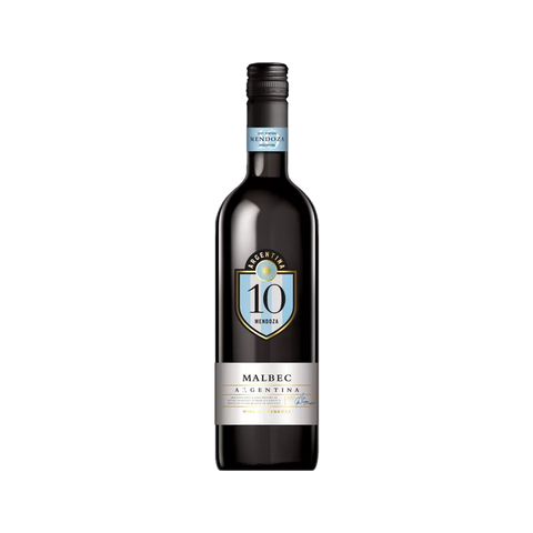 A bottle of No.10 Malbec wine