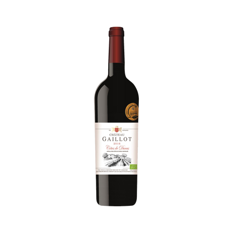 A bottle of Chateau Gaillot Cotes de Duras