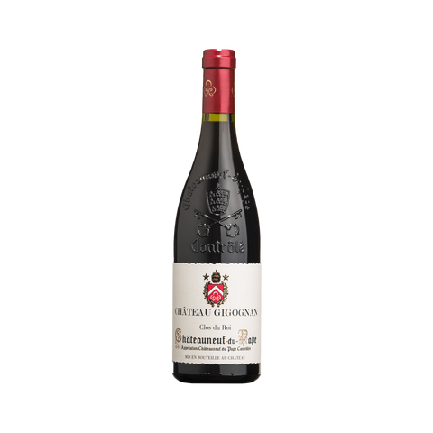 A bottle of Chateau Gigognan Clos du Roi Chateauneuf du Pape