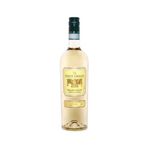 A bottle of Francesco Cresci Scritti Pinot Grigio delle Venezie DOC