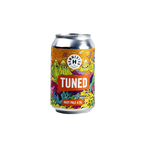 A can of Hammerton Tuned Hazy Pale Ale beer