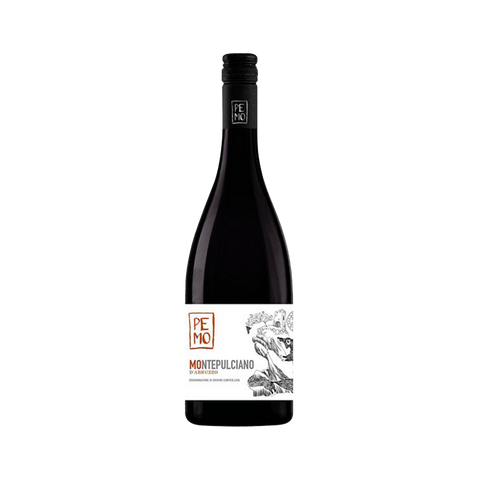 A bottle of Pemo Montepulciano D'Abruzzo wine