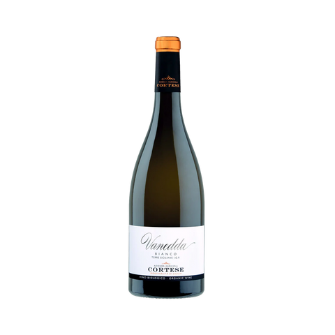 A bottle of Vanedda Bianco Terre Siciliane IGP Organic