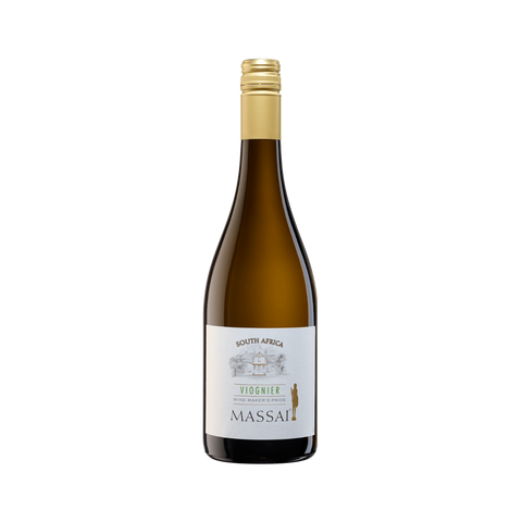 A bottle of Wine Maker's Pride Massai Viognier wine
