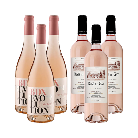 6 bottle of Bordeaux Rose Wine Mix Case