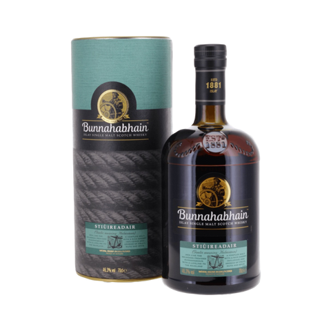 A bottle of Bunnahabhain Stiuireadair Islay Single Malt Scotch Whisky