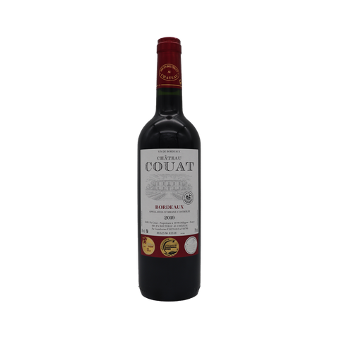 A bottle of Château Couat Bordeaux 2019