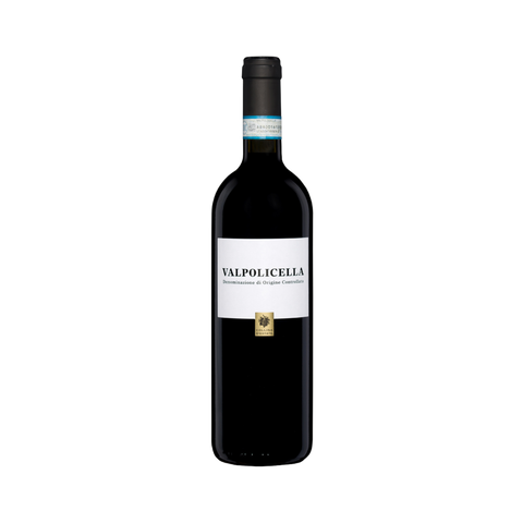A bottle of Collina d'Estate Valpolicella DOC wine