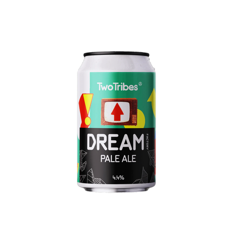 A can of Two Tribes Dream Factory beer