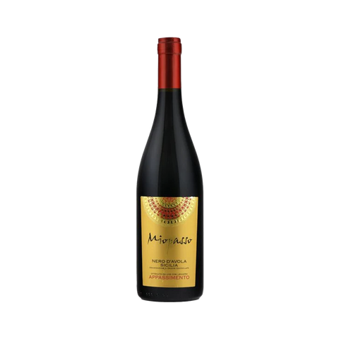 A bottle of Miopasso Nero d'Avola Appassimento premium Sicily wine
