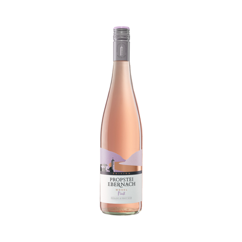 A bottle of Propstei Ebernach Pink Riesling wine