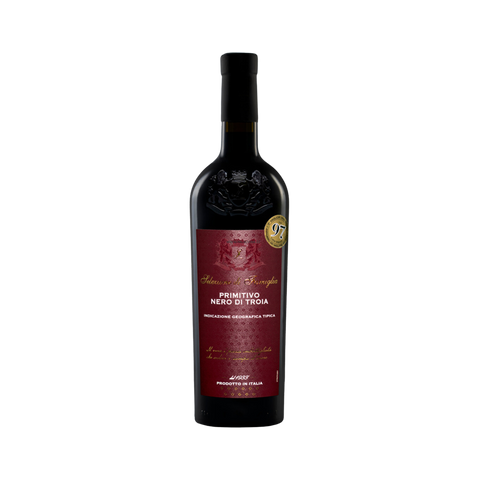 A bottle of SL Selezione di Famiglia Primitivo Nero di Troia wine