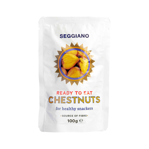 A package of Seggiano Ready To Eat Chestnuts