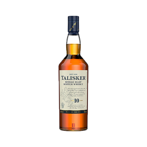 A bottle of Talisker 10 Year Old Single Malt Scotch Whiskey 70cl