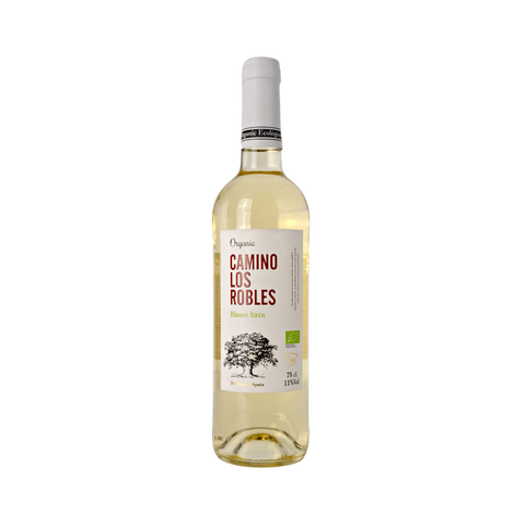 A bottle of Camino Los Robles Blanco Airen
