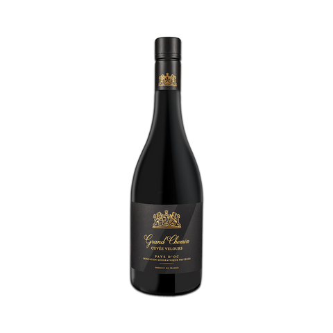 A bottle of Chemin des Lions Grand Chemin Cuvee Velours wine