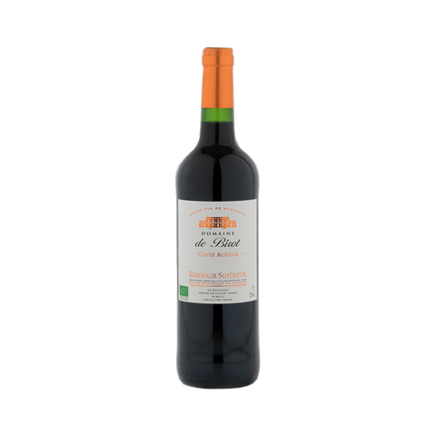A bottle of Domaine de Birot Cuvee Aureie Bordeaux Superieur wine