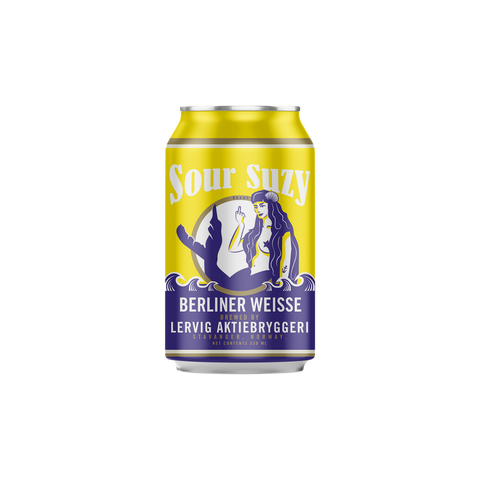 A can of Lervig Sour Suzy Berliner Weisse vegan friendly beer