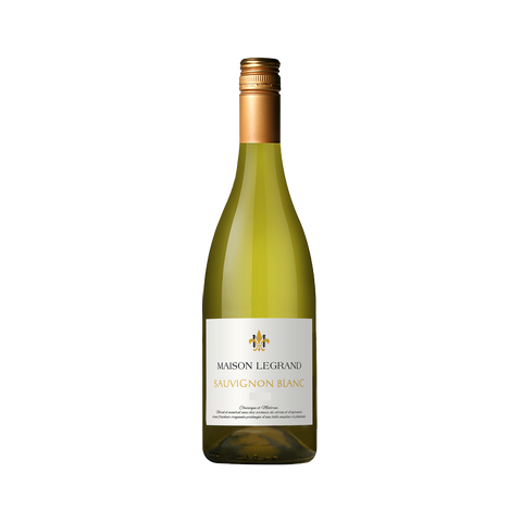 A bottle of Maison Legrand Sauvignon Blanc IGP white wine