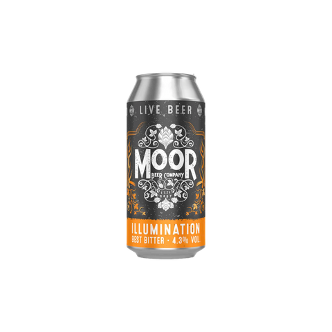 A can of Moor Illumination Best Bitter beer