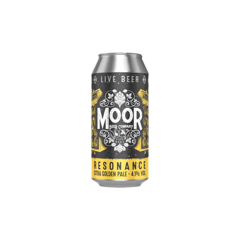 A can of Moor Resonance Citra Golden Pale beer