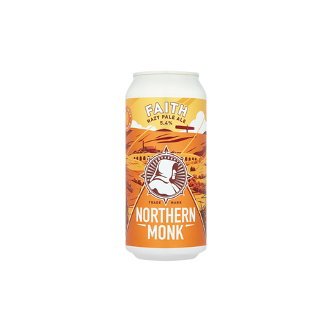 A can of Northern Monk Faith Hazy Pale Ale beer