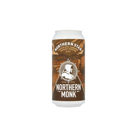 A can of Northern Monk Northern Star Chocolate Caramel Biscuit Porter beer