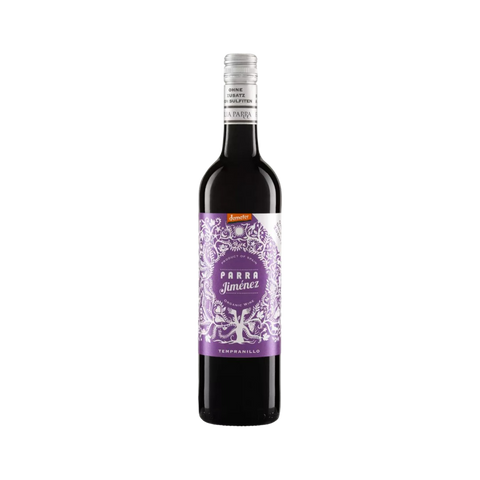 A bottle of Parra Jimenez Tempranillo Organic wine