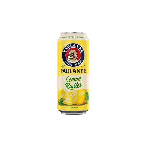 A can of Paulaner Natur Lemon Radler beer