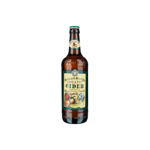 A bottle of Samuel Smith's Organic Cider