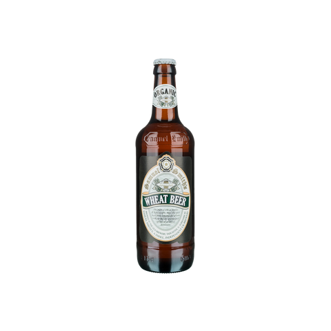 A bottle of Samuel Smith's Organic Wheat Beer