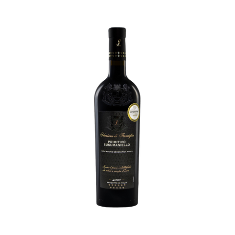 A bottle of SL Primitivo Susumaniello Salento IGT wine