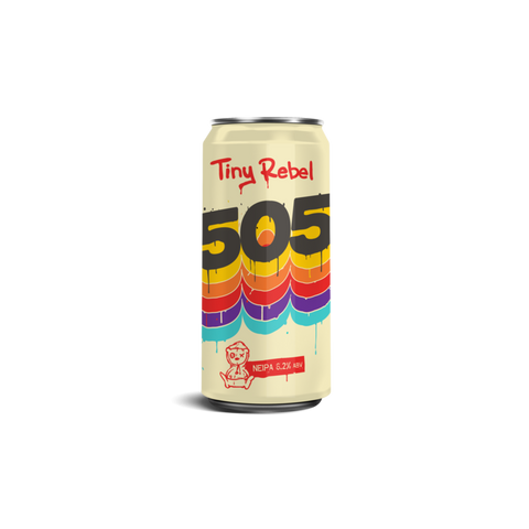 A can of Tiny Rebel 505 NEIPA wine
