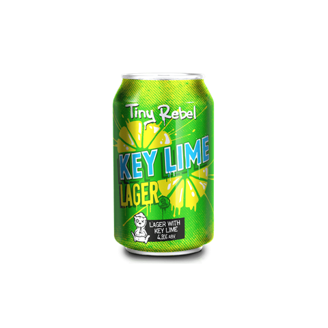 A can of Tiny Rebel Key Lime Lager beer