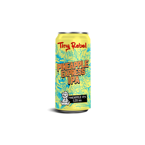 A can of Tiny Rebel Pineapple Express IPA beer
