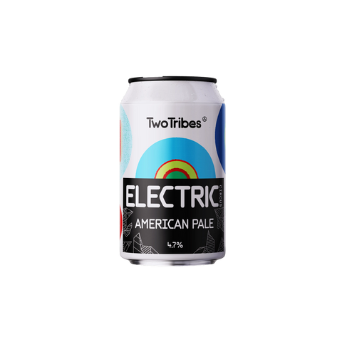 A can of Two Tribes Electric Circus American Pale Ale beer