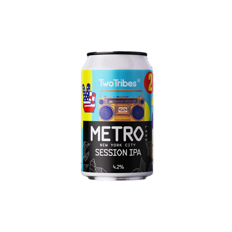 A can of Two Tribes Metro Land NYC Session IPA beer